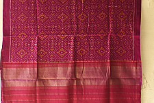 Vasant . वसंत ~ Woolen Patola Shawl ~ Purple Diamond Motif