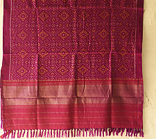 Vasant . वसंत ~ Woolen Patola Shawl ~ Purple Diamond Motif