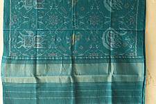 Vasant . वसंत ~ Woolen Patola Shawl ~ Teal Swan Motif