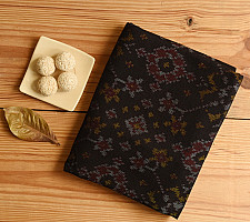 Vasant . वसंत ~ Woolen Patola Shawl ~ Black Traditional