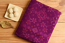 Vasant . वसंत ~ Woolen Patola Shawl ~ Purple Traditional