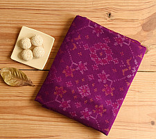 Vasant . वसंत ~ Woolen Patola Shawl ~ Purple Traditional