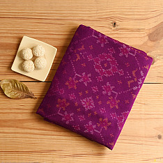 Vasant . वसंत ~ Woolen Patola Shawl ~ Purple Traditional