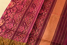 चंपा - चकली ⁂ Handloom Patola Silk Saree | Pink Elephant Design