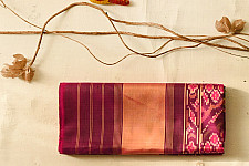 चंपा - चकली ⁂ Handloom Patola Silk Saree | Pink Elephant Design