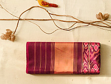 चंपा - चकली ⁂ Handloom Patola Silk Saree | Pink Elephant Design