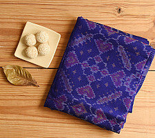 Vasant . वसंत ~ Woolen Patola Shawl ~ Blue Traditional