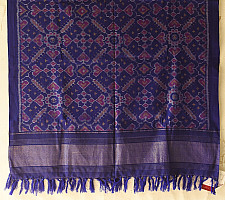 Vasant . वसंत ~ Woolen Patola Shawl ~ Blue Traditional