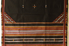 Winter's Call ❁ Kutchi Embroidered Mirror Work & Bhujodi Woven Woolen Black Shawl