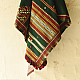 Kutchi Embroidered Mirror Work & Bhujodi Woven Woolen Green Shawl