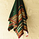 Kutchi Embroidered Mirror Work & Bhujodi Woven Woolen Green Shawl