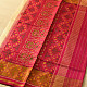shop Handwoven Patola Silk Saree - Off White & Rani Pink