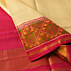 shop Handwoven Patola Silk Saree - Off White & Rani Pink