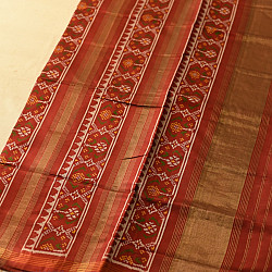 चंपा - चकली ⁂ Double Ikat Patola Silk Saree | Red & Green