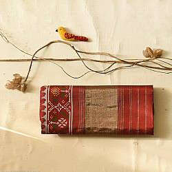 चंपा - चकली ⁂ Double Ikat Patola Silk Saree | Red & Green