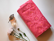 Vasant . वसंत | Handwoven Woolen Patola Shawl ~ Peach