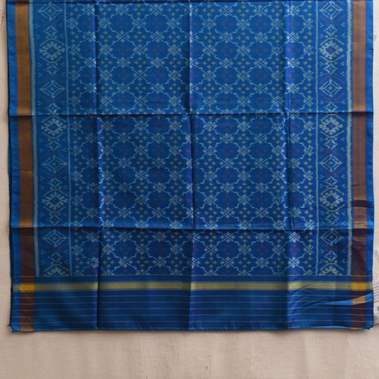 shop pure silk patola dupatta handloom~ Peacock Feather Blue Color