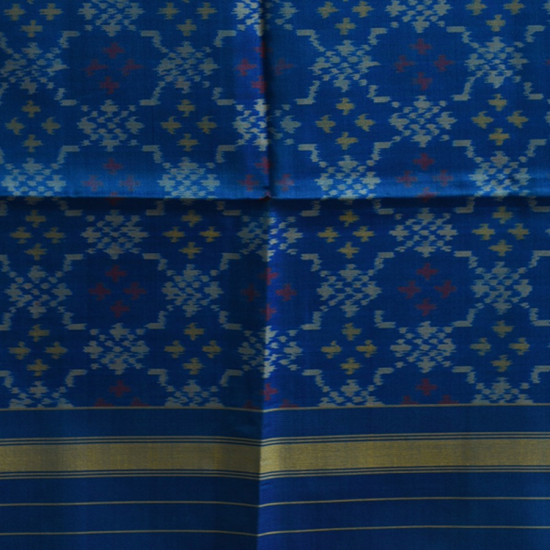 shop pure silk patola dupatta handloom~ Peacock Feather Blue Color