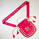 shop Embroidered Potli Purse With Detachable Belt  - Rani Pink