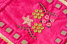A pocket full of joy | Embroidered Potli Purse With Detachable Belt  - Rani Pink