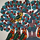 Hand Painted Gond Painting - Group of Birds