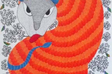 Nandan . नंदन ❁ Canvas Gond Painting (2x3 Feet) ❁ 1