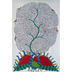 Nandan . नंदन ❁ Canvas Gond Painting (3x4 Feet) ❁ 6