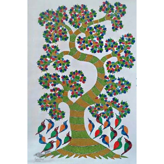 Shop online hand painted canvas gond painting