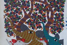 Nandan . नंदन ❁ Canvas Gond Painting (3x5 Feet) ❁ 15