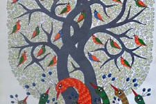 Nandan . नंदन ❁ Canvas Gond Painting (3x5 Feet) ❁ 16