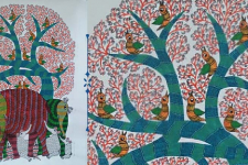 Nandan . नंदन ❁ Canvas Gond Painting (2x3 Feet) ❁ 13