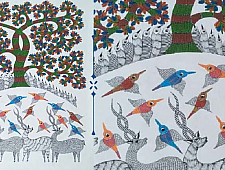 Nandan . नंदन ❁ Canvas Gond Painting (2x3 Feet) ❁ 2