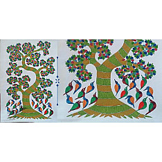 Nandan . नंदन ❁ Canvas Gond Painting (2x3 Feet) ❁ 8