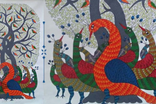 Nandan . नंदन ❁ Canvas Gond Painting (3x5 Feet) ❁ 16