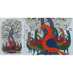 Nandan . नंदन ❁ Canvas Gond Painting (3x5 Feet) ❁ 16