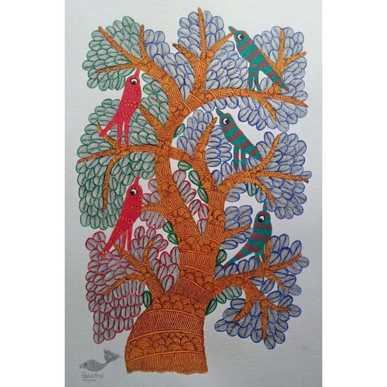 Shop online hand painted on Paper gond painting