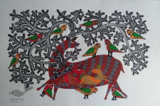 Nandan . नंदन ❁ Gond Painting (23" x 15") ❁ 22