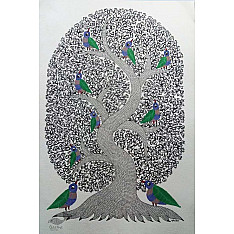 Nandan . नंदन ❁ Gond Painting (23" x 15") ❁ 26