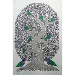 Nandan . नंदन ❁ Gond Painting (23" x 15") ❁ 26