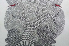 Nandan . नंदन ❁ Gond Painting (23" x 15") ❁ 29