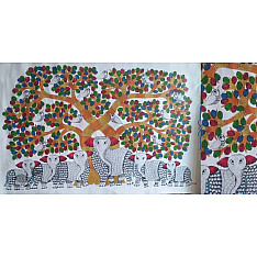Nandan . नंदन ❁ Gond Painting (23" x 15") ❁ 19