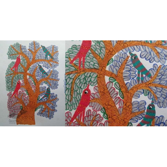 Shop online hand painted on Paper gond painting