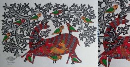 Nandan . नंदन ❁ Gond Painting (23" x 15") ❁ 22