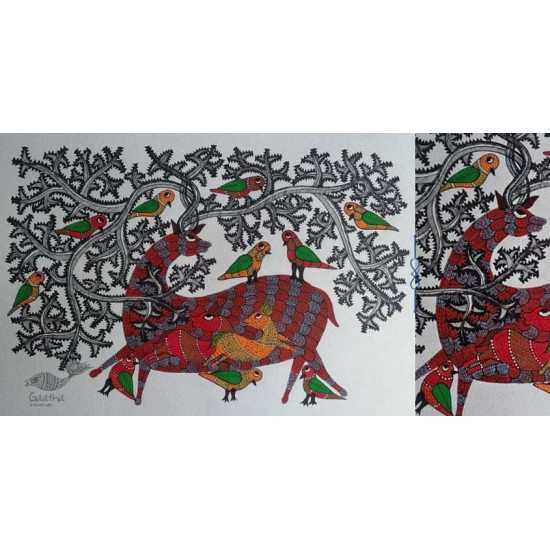 Shop online hand painted on Paper gond painting