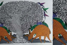 Nandan . नंदन ❁ Gond Painting (23" x 15") ❁ 25