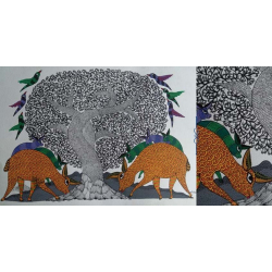 Nandan . नंदन ❁ Gond Painting (23" x 15") ❁ 25