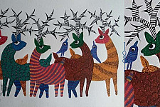 Nandan . नंदन ❁ Gond Painting (23" x 15") ❁ 27