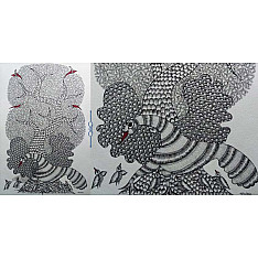 Nandan . नंदन ❁ Gond Painting (23" x 15") ❁ 29