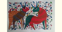 Nandan . नंदन ❁ Gond Painting (23" x 15") ❁ 30