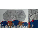 Shop online hand painted on Paper gond painting